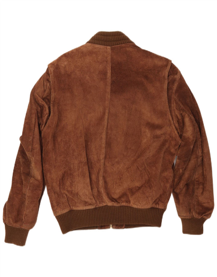 VINTAGE Bomberjakke i ruskind til mænd IT 52 XL Brun