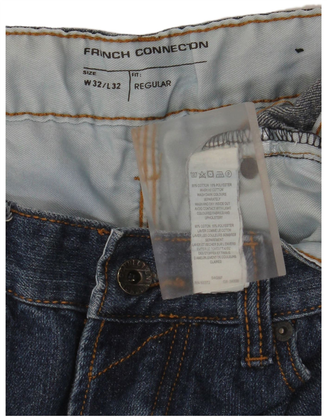 French Connection Herre Regular Straight Jeans W32 L32 Blå Bomuld
