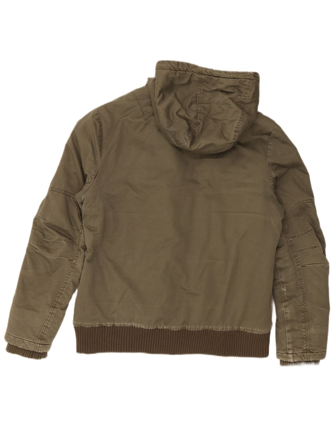 Mustang Herre Hooded Utility Jacket UK 38 Medium Khaki Cotton