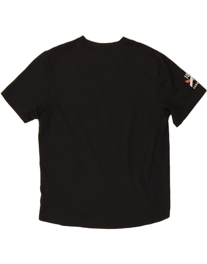 NIKE Mens Dri Fit Graphic T-Shirt Top Medium Black Polyester Vintage Nike and Second-Hand Nike from Messina Hembry 