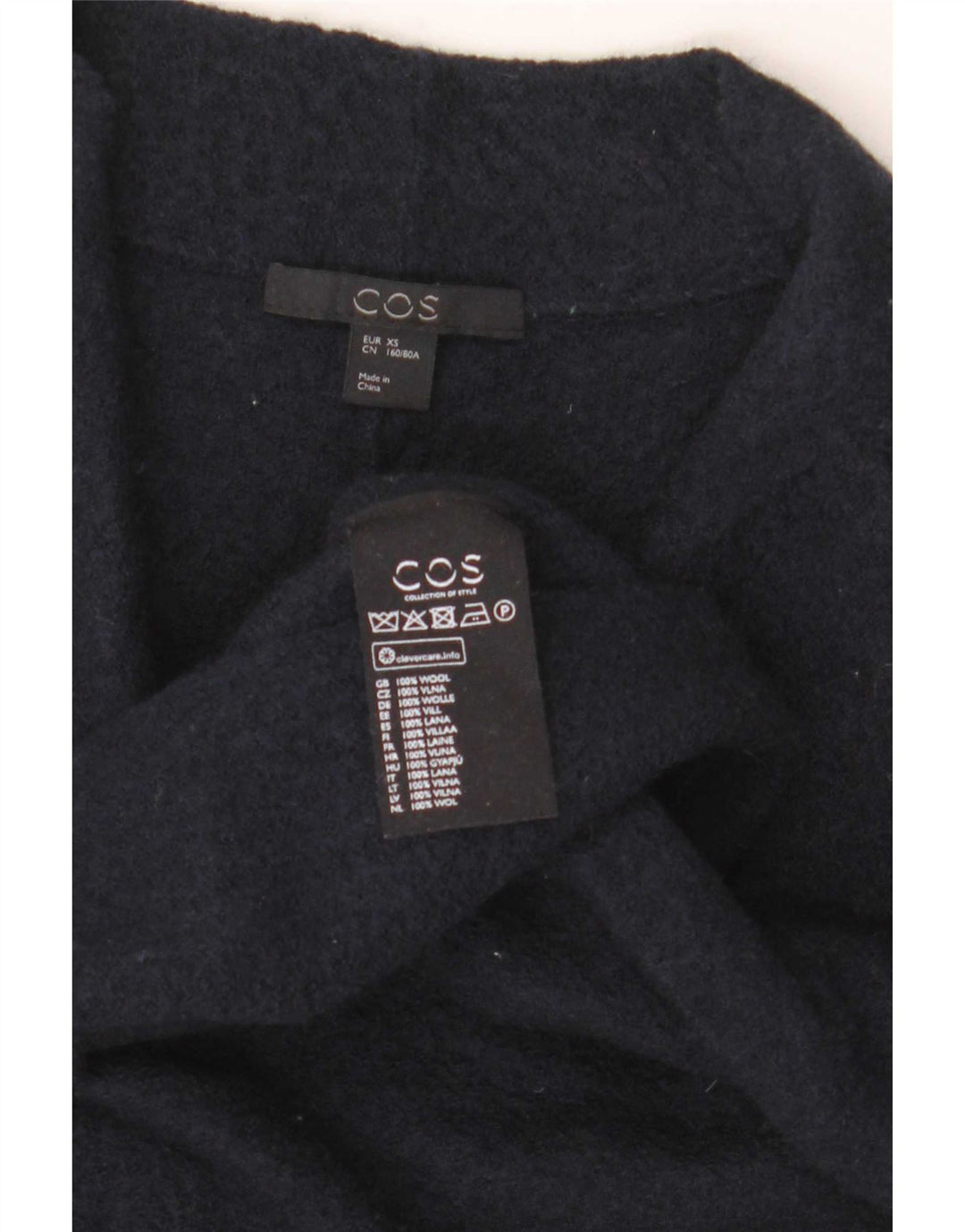 Cos Oversized cardigan sweater til kvinder UK 6 XS Marineblå Uld