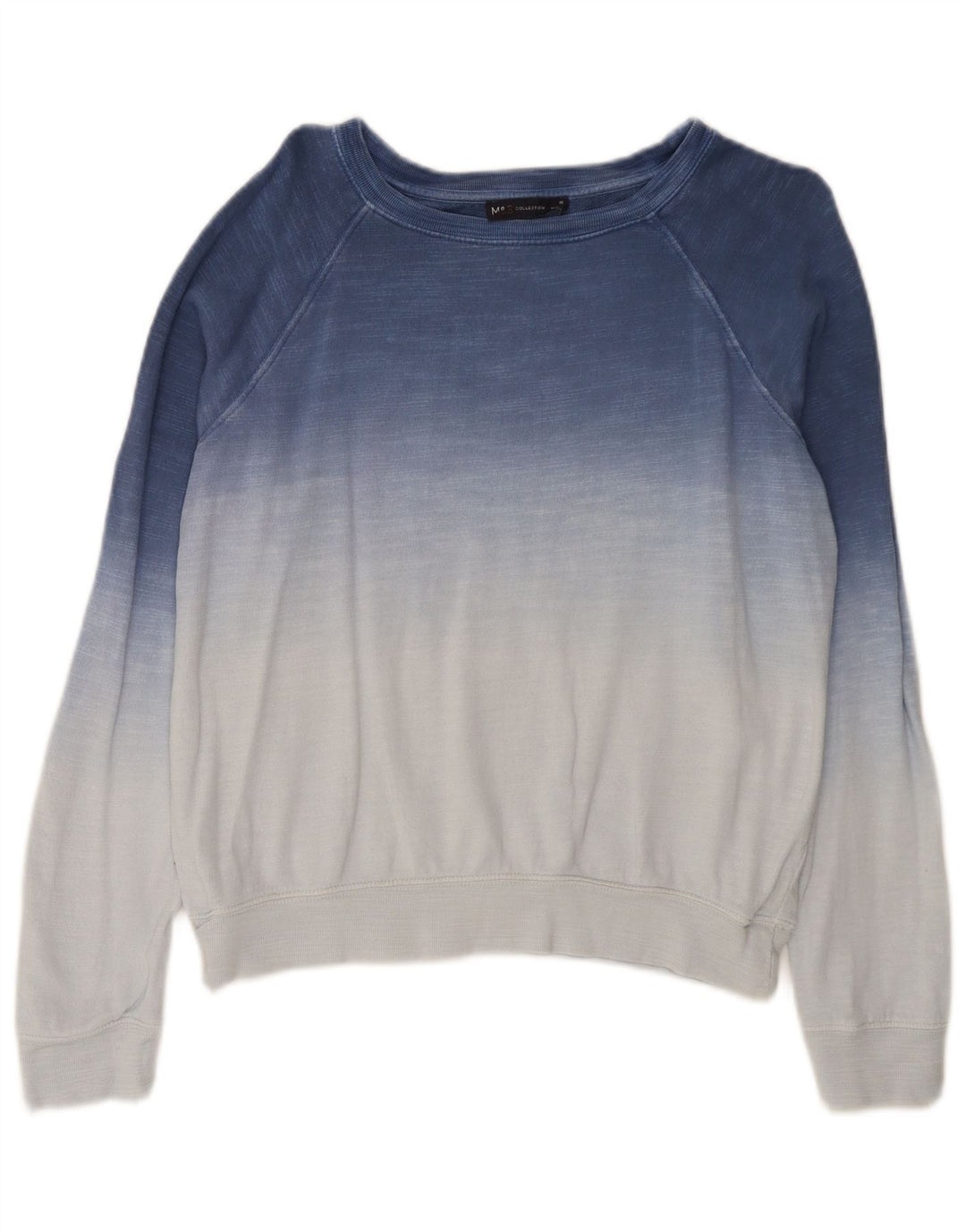 Marks & Spencer Dame Sweatshirt Jumper UK 10 Small Blue Colourblock