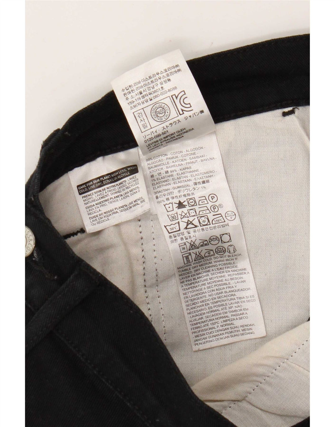 Levi's denimshorts til mænd W30 Medium Sort bomuld