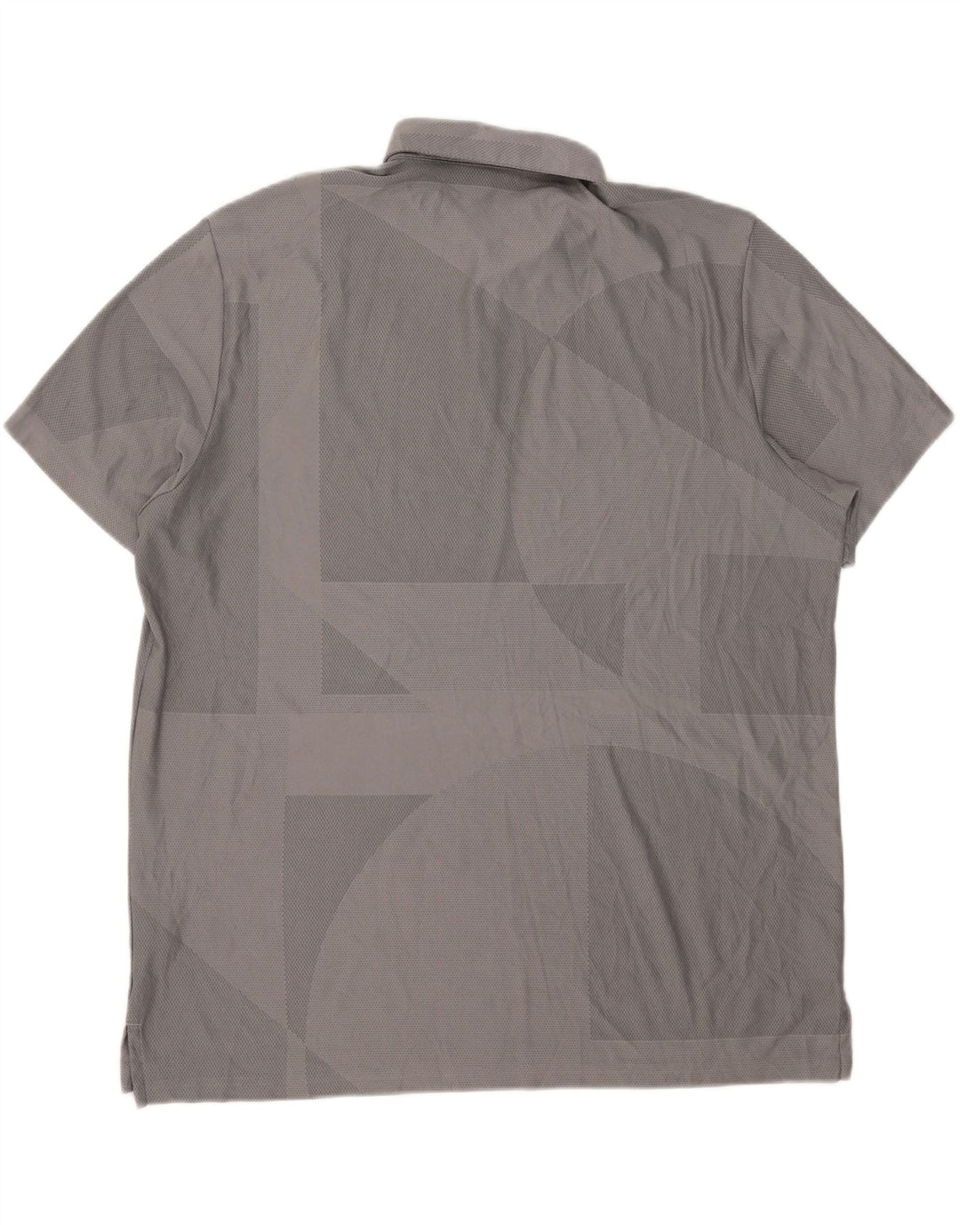 Adidas Herre Loose Fit Polo Shirt 2XL Grå Geometrisk Polyester