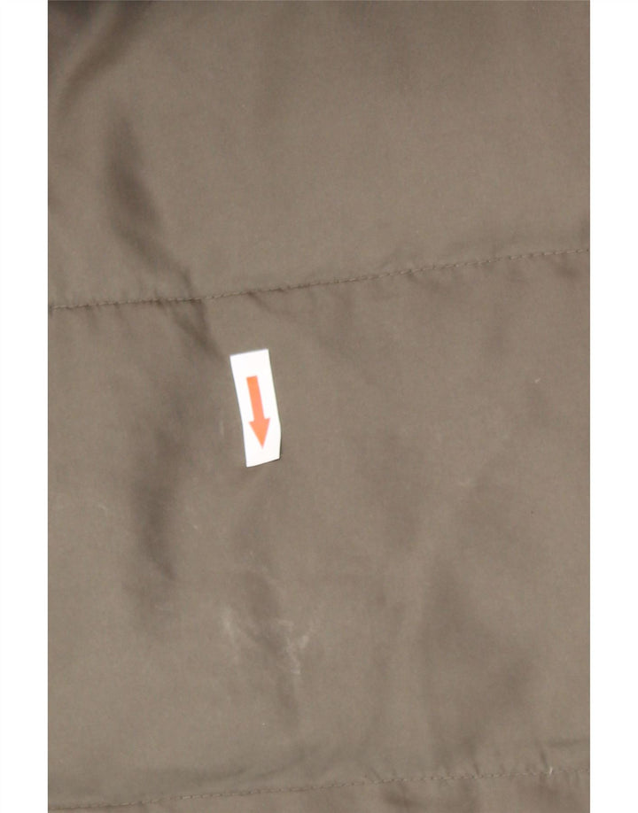 Michael Kors Dame Hooded Polstret Frakke UK 14 Medium Khaki Polyester Winter