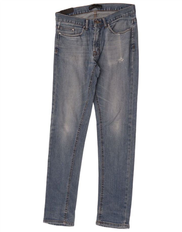 Zara Herre Slim Jeans EU 42 Large W32 L34 Blå