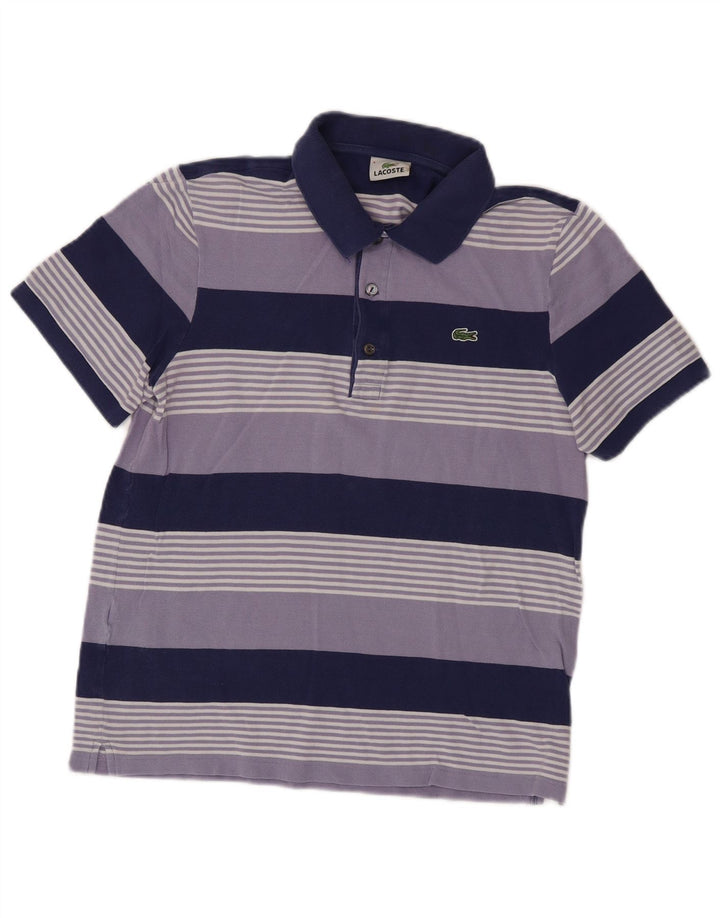 Lacoste Herre poloskjorte str. 4 Medium Lilla Stribet