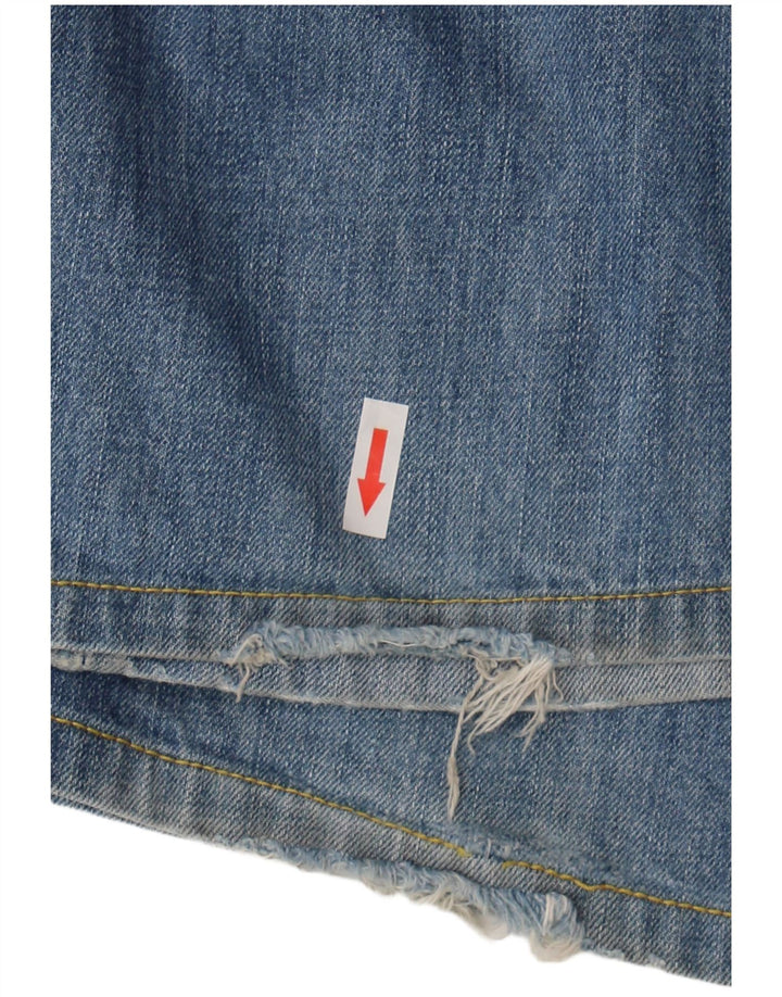 Replay Herre Distressed Straight Jeans W34 L30 Blå Bomuld
