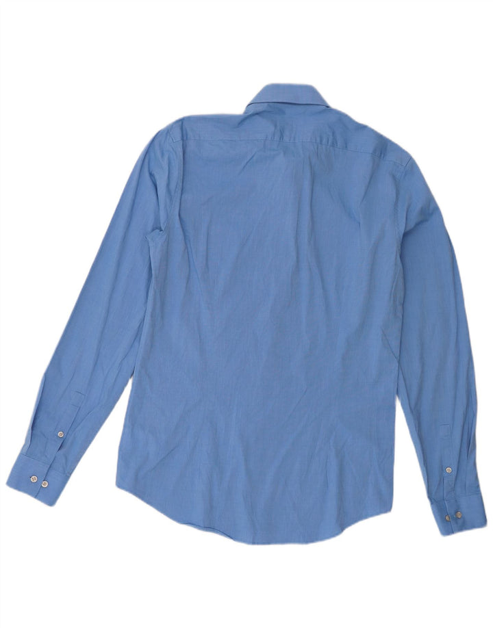 Calvin Klein Herre Slim Fit Skjorte Størrelse 38 15 Medium Blue Cotton