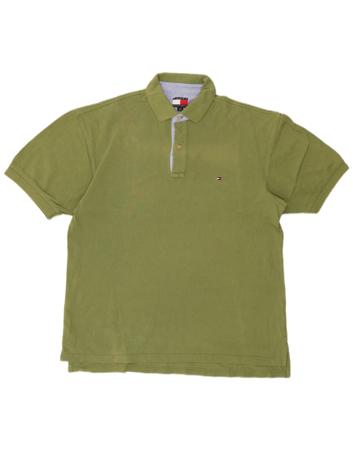 TOMMY HILFIGER Poloshirt til mænd Stor grøn bomuld