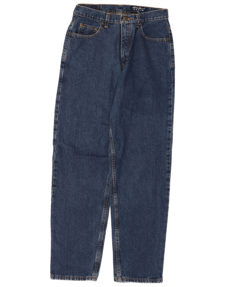 EDDIE BAUER koniske jeans til kvinder US 8 Medium W28 L31 Marineblå bomuld