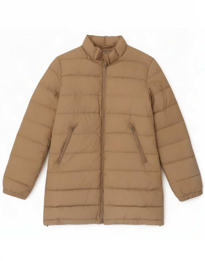 Alberto Aspesi Dame Polstret Frakke UK 10 Small Beige Polyamid