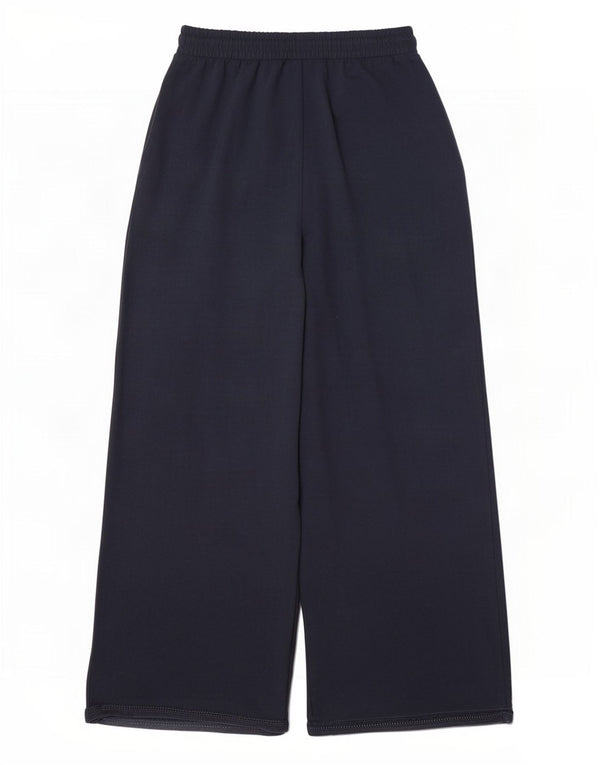 Zara Womens Wide Leg Tracksuit Bukser UK 12 Medium Navy Blue Bomuld