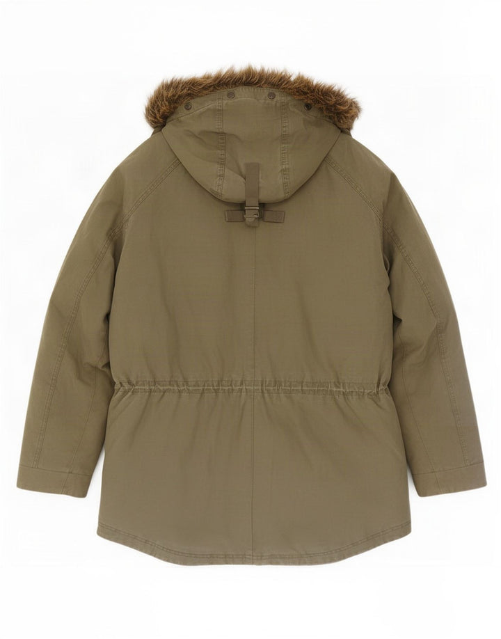 Timberland Herre Hooded Parka Jacket UK 38 Medium Khaki