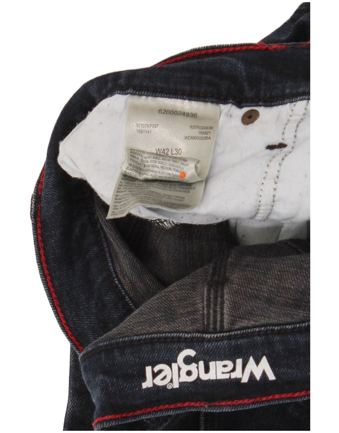 WRANGLER Straight jeans til mænd W42 L30 Marineblå bomuld