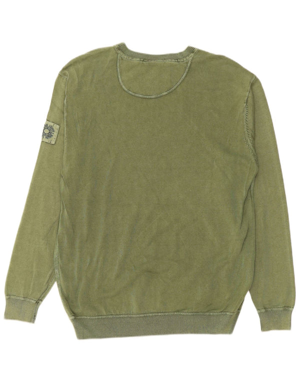 CAMEL ACTIVE Herre V-hals sweater Stor Khaki Bomuld