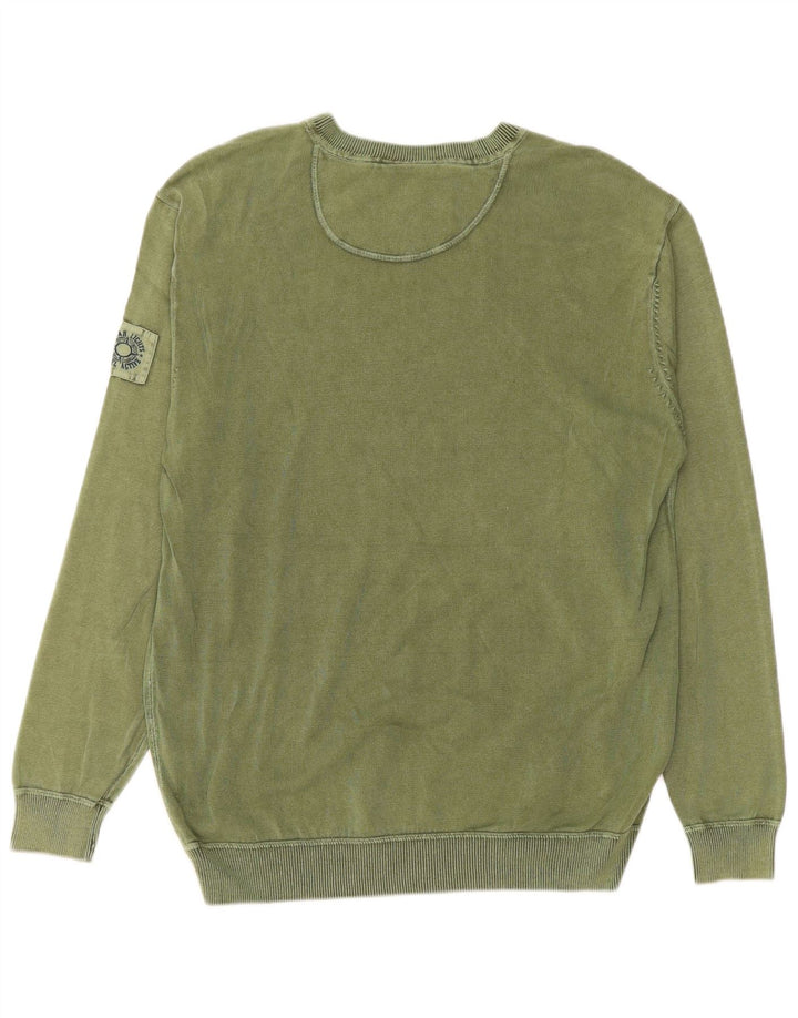 CAMEL ACTIVE Herre V-hals sweater Stor Khaki Bomuld