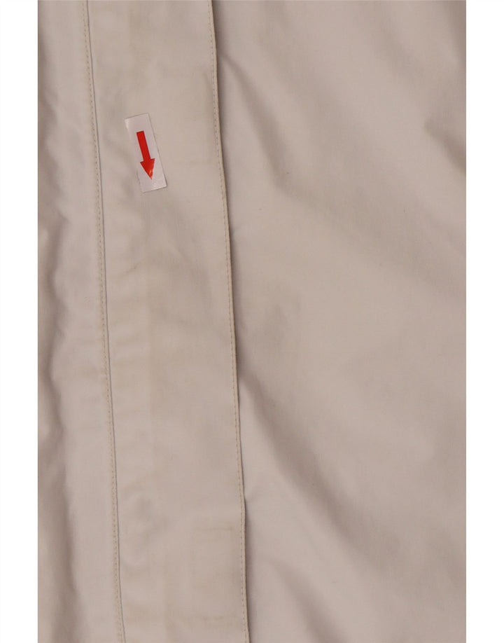 Helly Hansen Regnjakke med hætte til kvinder UK 14 Medium Off White Colourblock