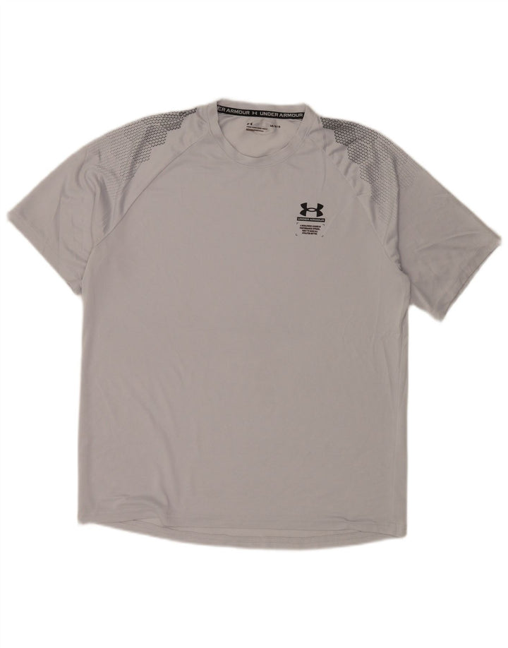Under Armour Herre T-Shirt Top Stor Grå Geometrisk