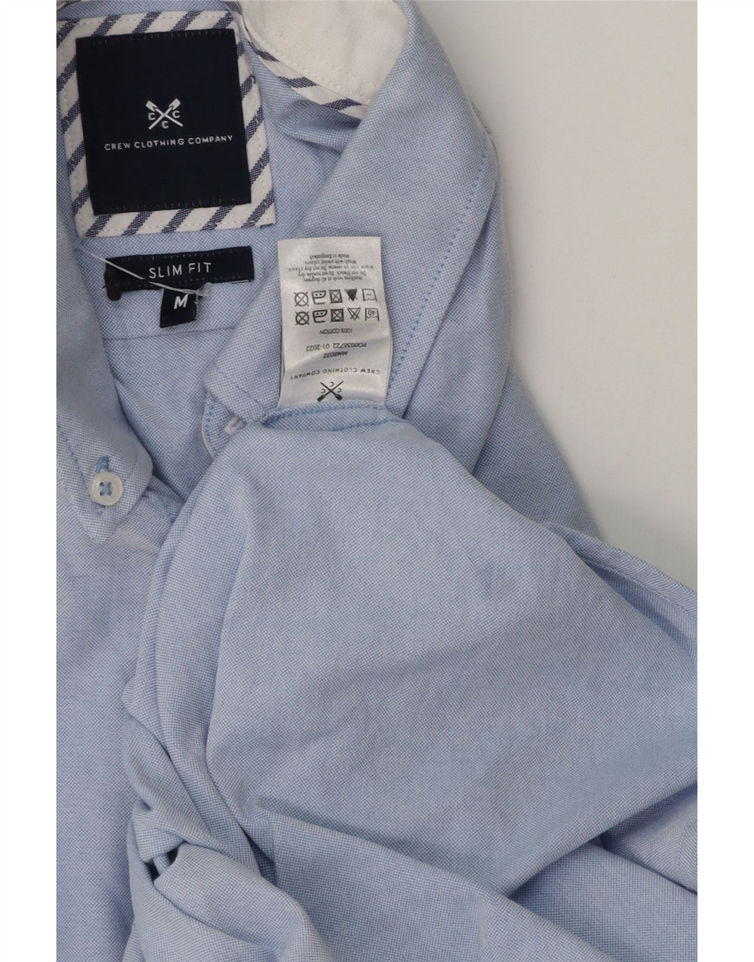 CREW TØJ Herre Slim Fit skjorte Medium Blue Cotton