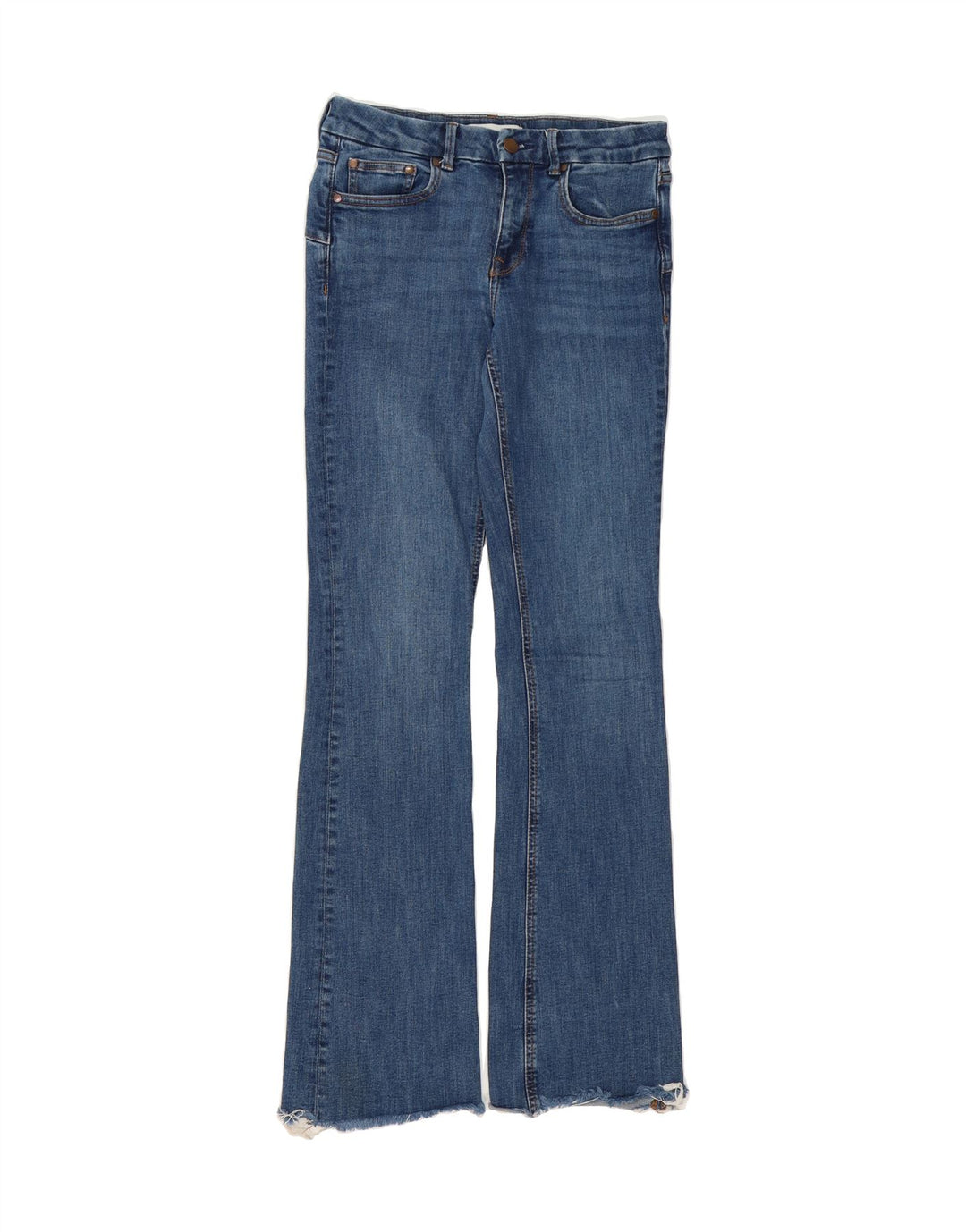 ZARA Womens Flared Jeans EU 38 Small W28 L33 Blue Cotton Vintage Zara and Second-Hand Zara from Messina Hembry 
