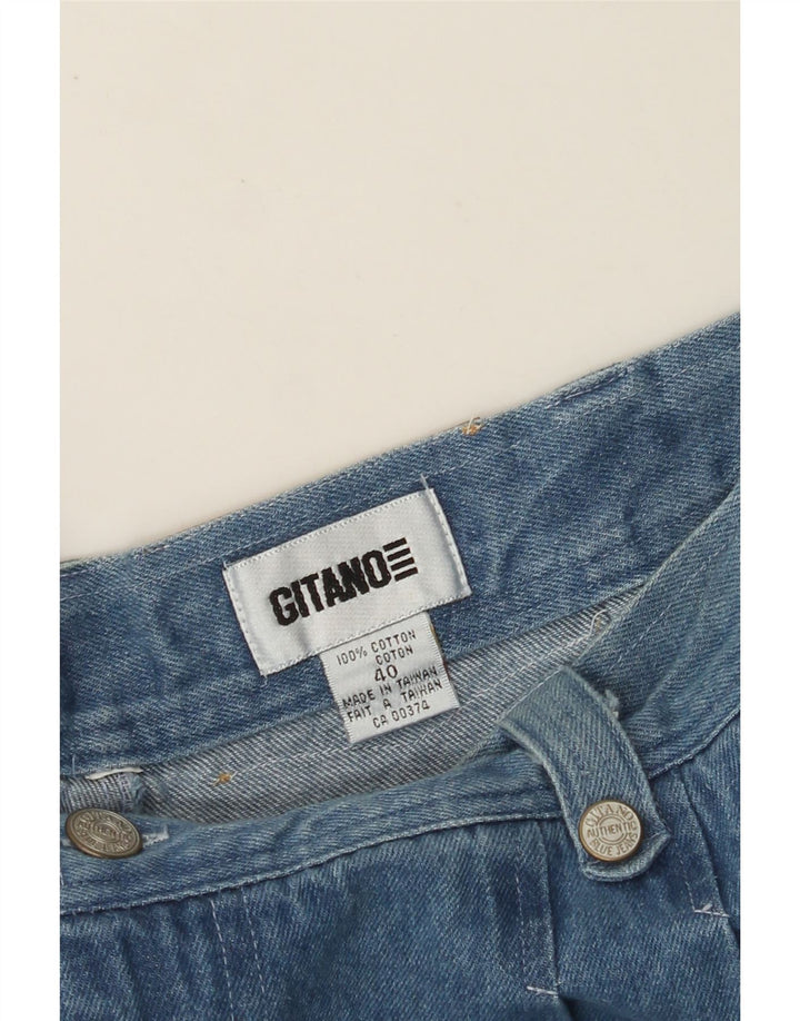 GITANO Dame Pegged Denim Shorts W40 2XL Blå Bomuld