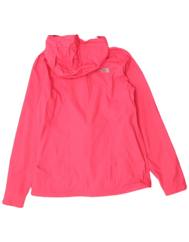 The North Face Dame Dryvent Hætte Regnjakke UK 14 Medium Pink Nylon