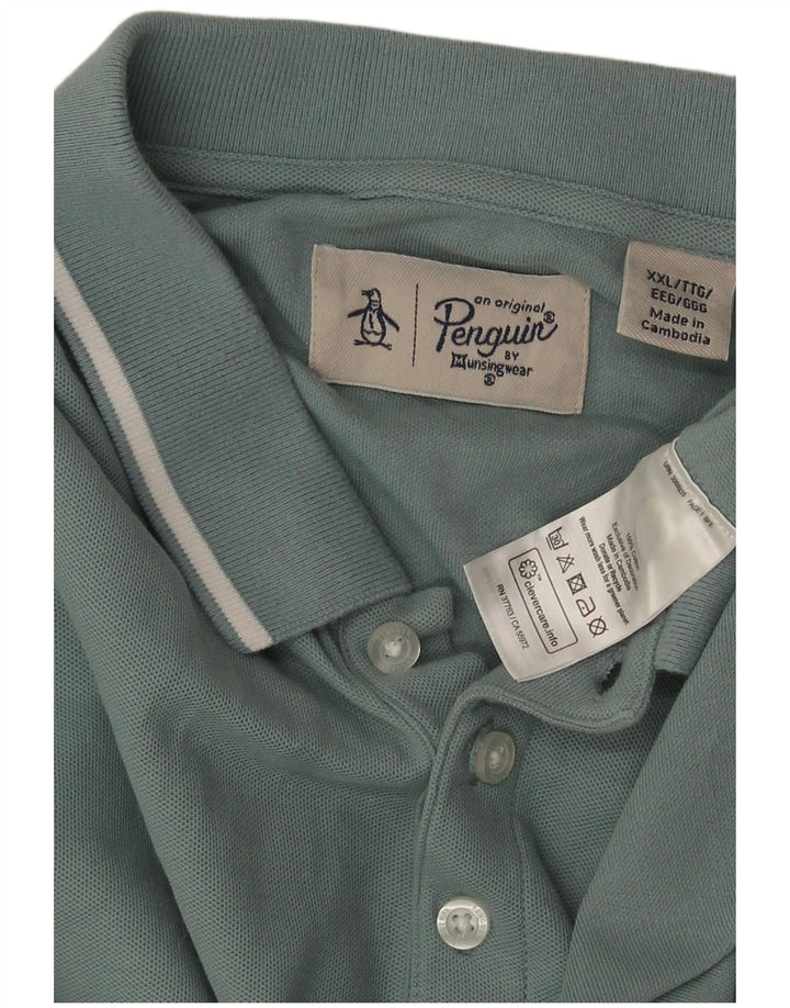 Penguin herre poloshirt 2XL grøn bomuld