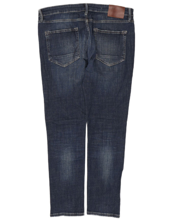 ALL SAINTS Herre Slim Jeans W34 L30 Marineblå Bomuld