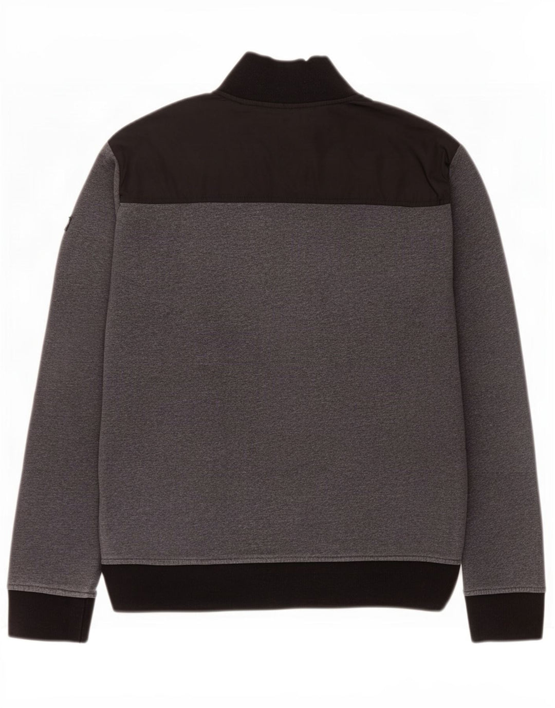 Armani Jeans Herre Zip Neck Sweatshirt Jumper Medium Grå Colourblock