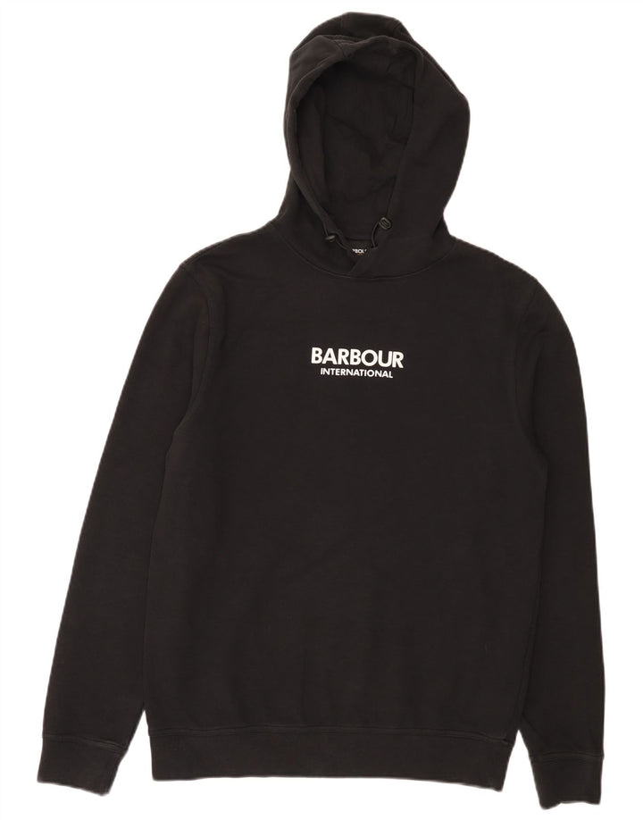 Barbour Grafisk hættetrøje til mænd, lille sort bomuld