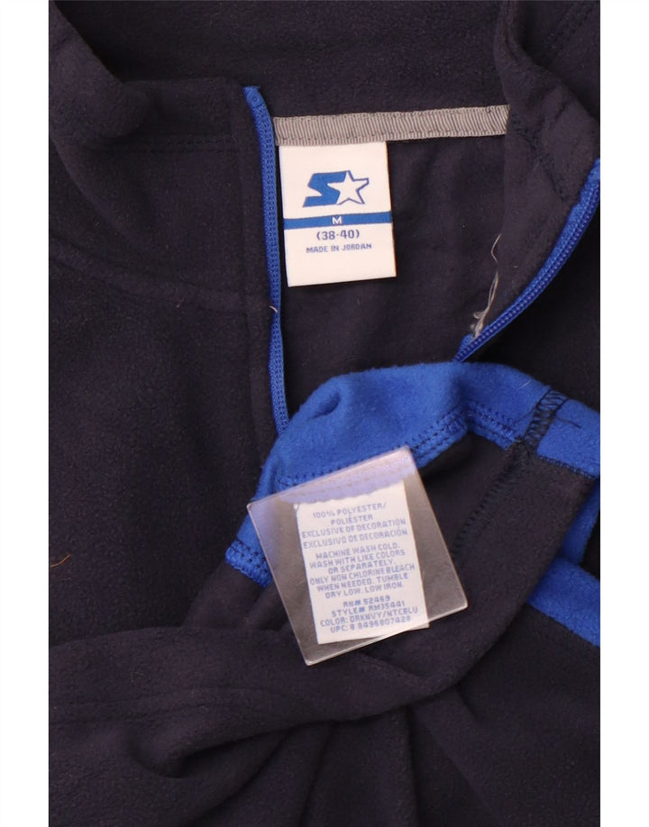 STARTER Fleecetrøje med lynlås til mænd UK 38/40 Medium Navy Blue Colourblock