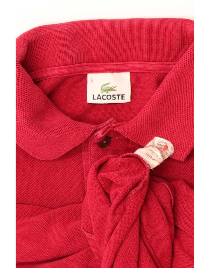Lacoste Langærmet Polo Shirt til mænd Størrelse 5 Stor Rød Bomuld