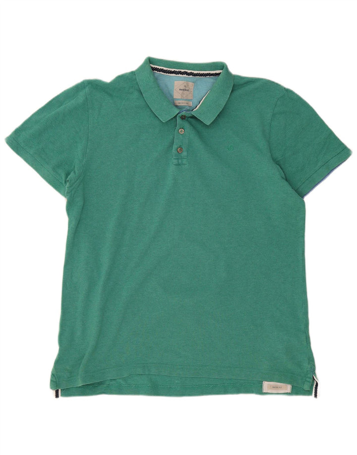 HVIDE TING Herre poloshirt Stor grøn bomuld