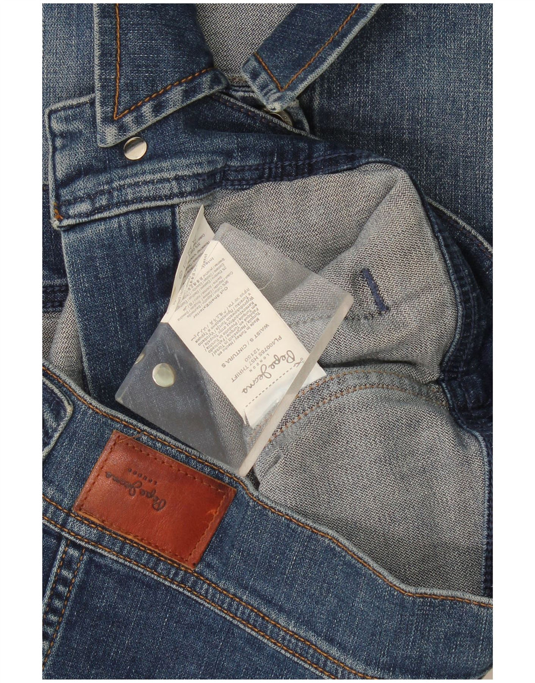 PEPE Jeans Dame Denim Jacket UK 10 Small Navy Blue Bomuld