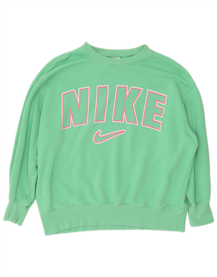 Nike Womens Graphic Oversized fuld træningsdragt UK 14 Medium Green Bomuld