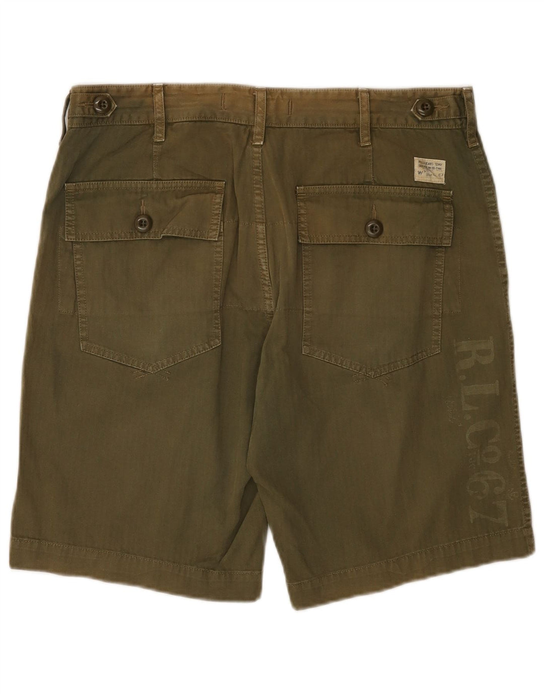 RALPH LAUREN Grafiske Chino-shorts til mænd W31 Medium Khaki Bomuld