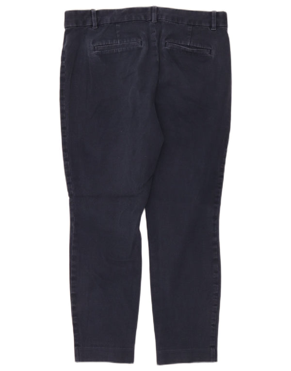 Gap Dame Skinny Cropped Trousers UK 10 Small W32 L25 Marineblå Bomuld