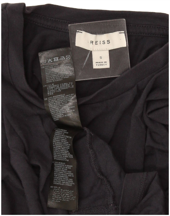 Reiss herre T-shirt top lille marineblå bomuld