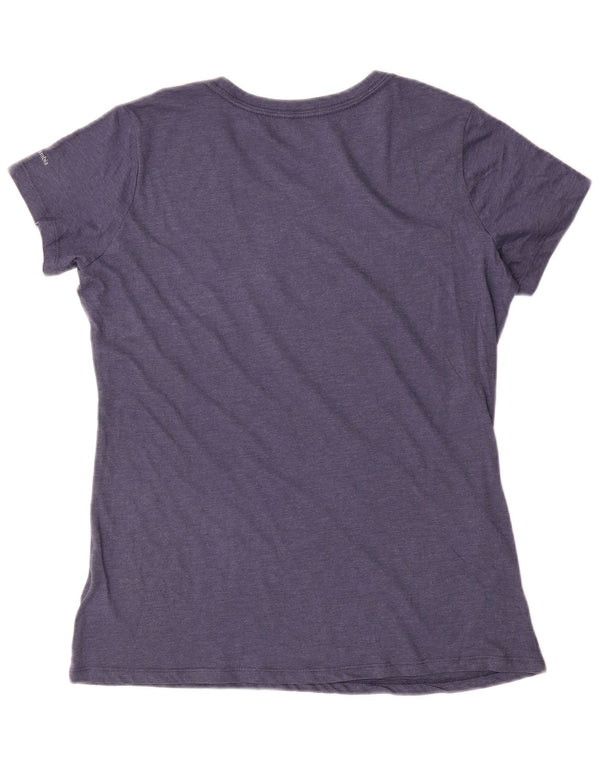 Columbia Womens Grafisk T-Shirt Top UK 16 Large Navy Blue Polyester