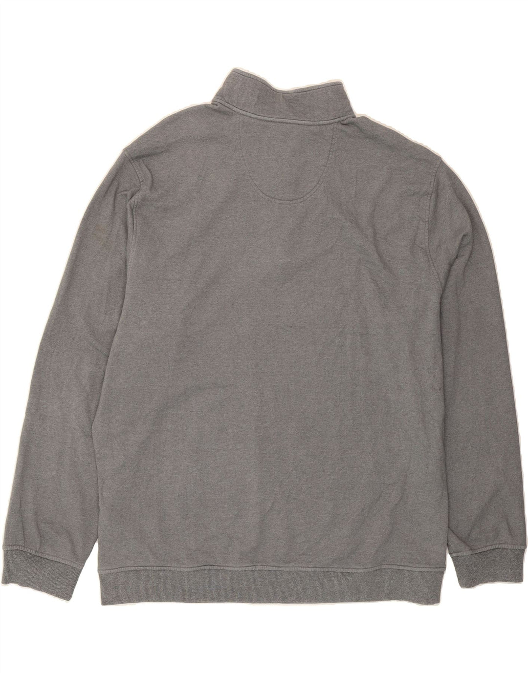 IZOD Mens Zip Neck Sweatshirt Jumper 3XL Grey Polyester Vintage Izod and Second-Hand Izod from Messina Hembry 
