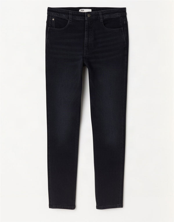 Zara Dame Skinny Jeans EU 42 Large W32 L27 Navy Blue