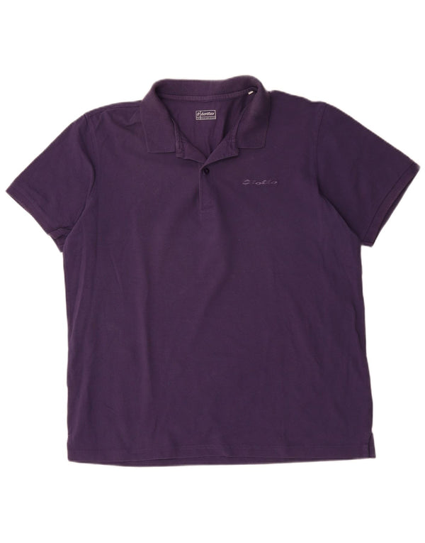 Lotto Herre Polo Shirt 2XL Lilla Bomuld