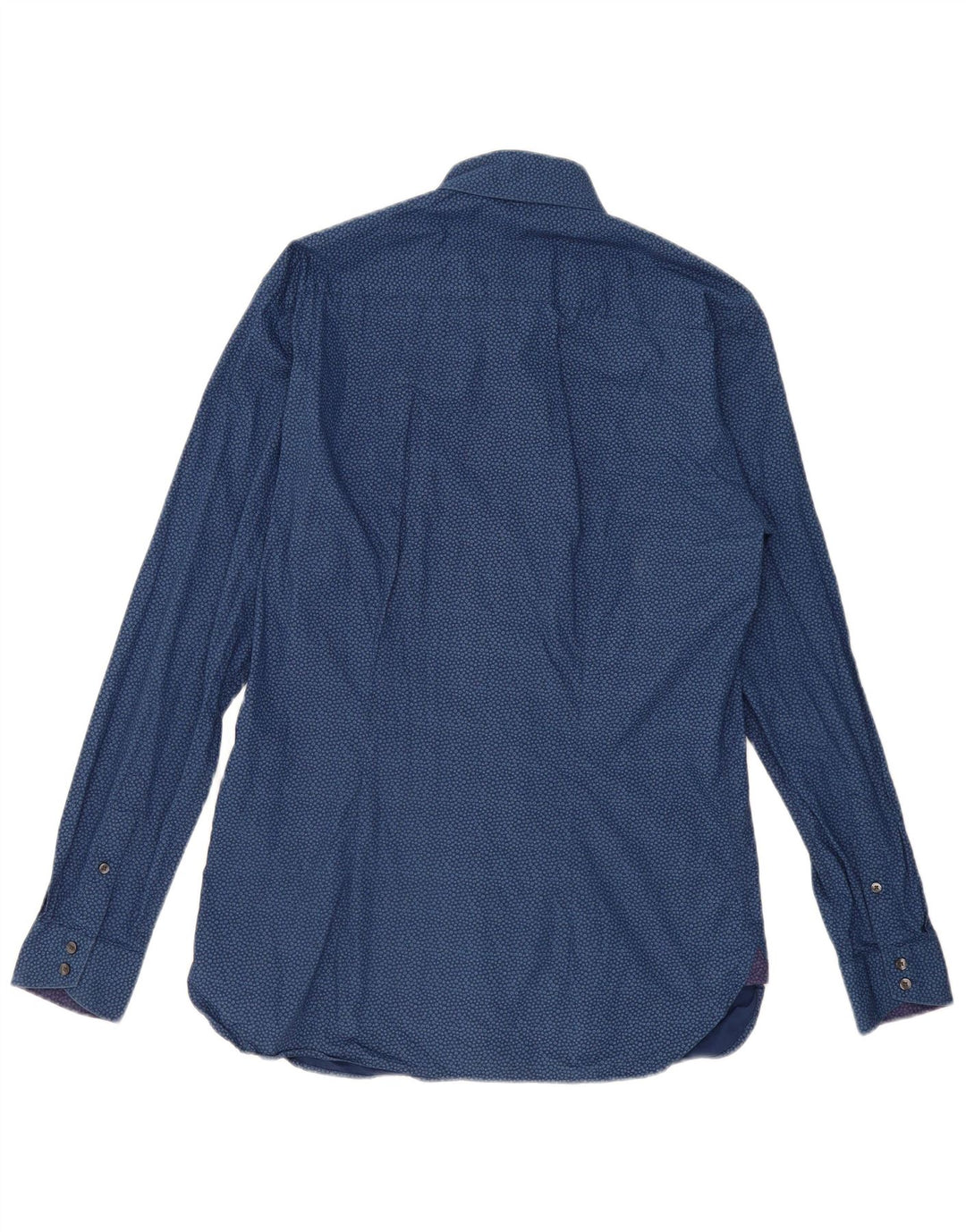 Ted Baker Herre abstrakt mønster skjorte størrelse 15 1/2 Medium Navy Blue