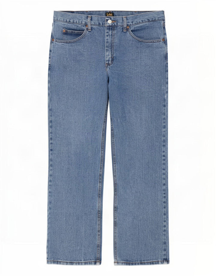Lee Straight Jeans til mænd W36 L32 blå bomuld