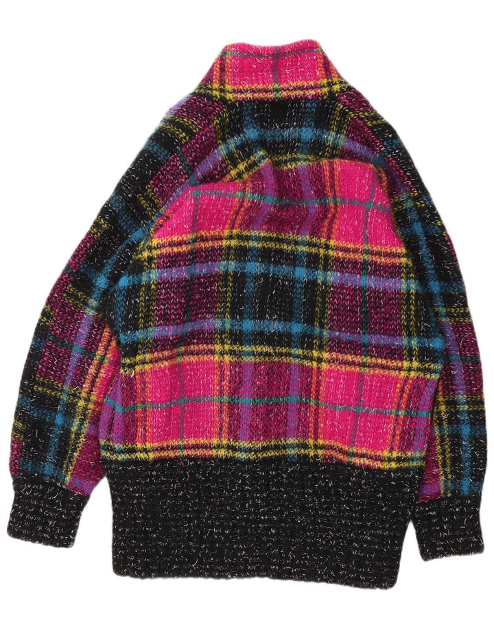 Carthago Dame Longline Cardigan Sweater UK 16 Stor Flerfarvet Plaid