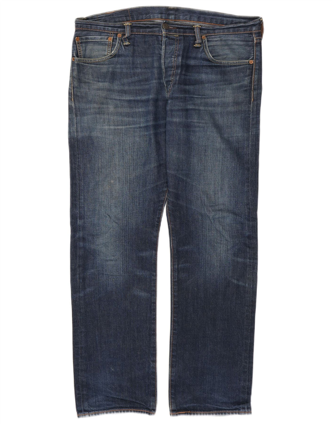 LEVI'S Herre 501 Straight Jeans W34 L30 Blå Bomuld