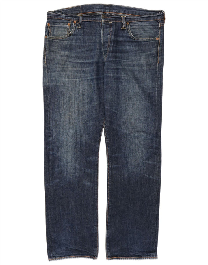 LEVI'S Herre 501 Straight Jeans W34 L30 Blå Bomuld