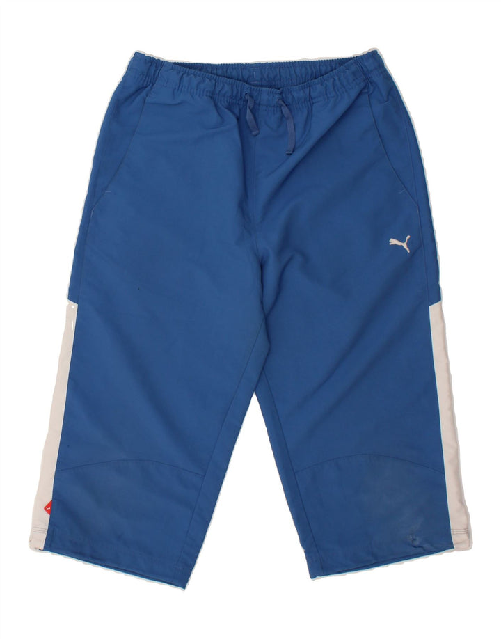 PUMA Boys Sport Shorts 13-14 Years Blue Polyester Vintage Puma and Second-Hand Puma from Messina Hembry 