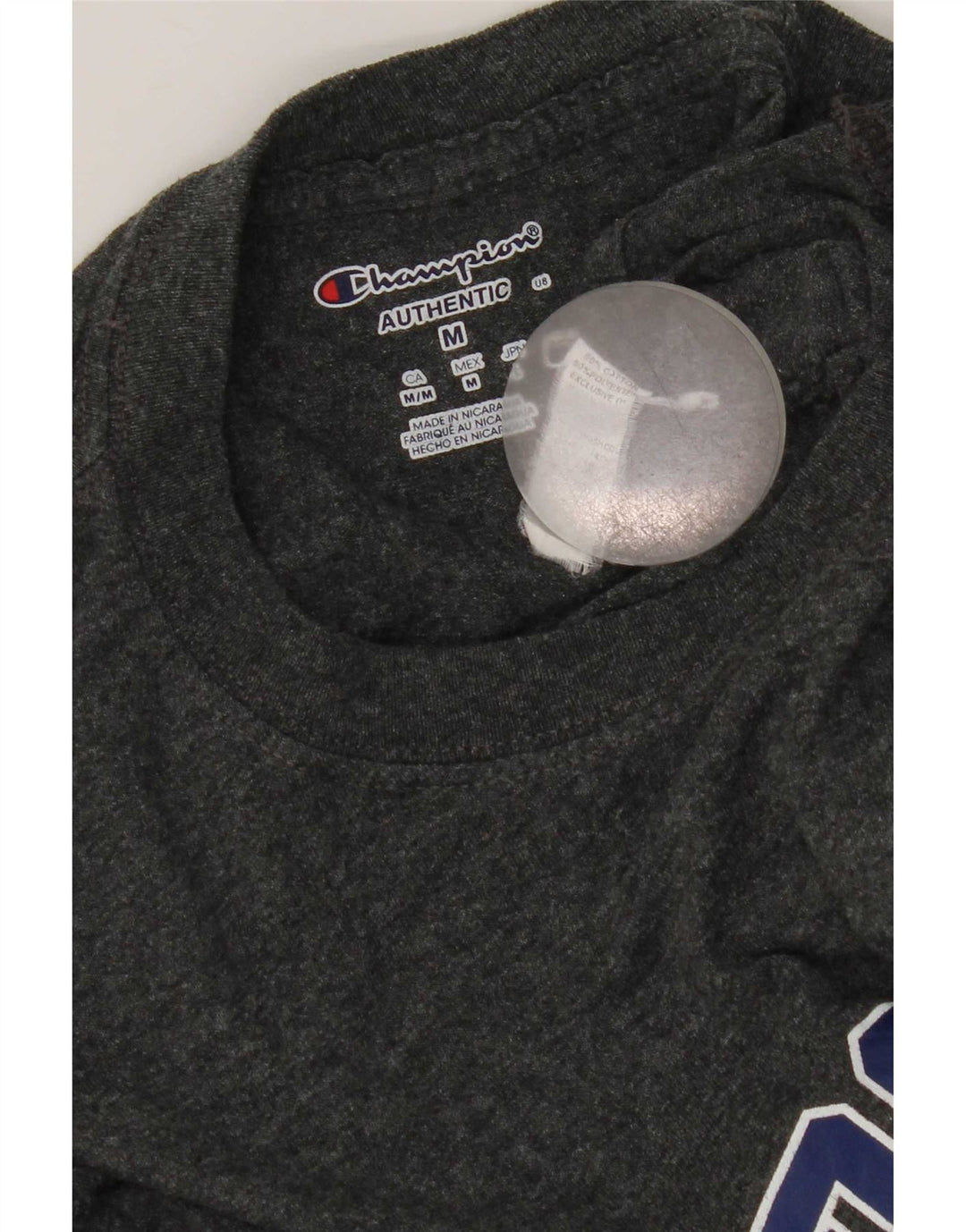 Champion Herre George Fox University grafisk T-shirt top mellemgrå bomuld